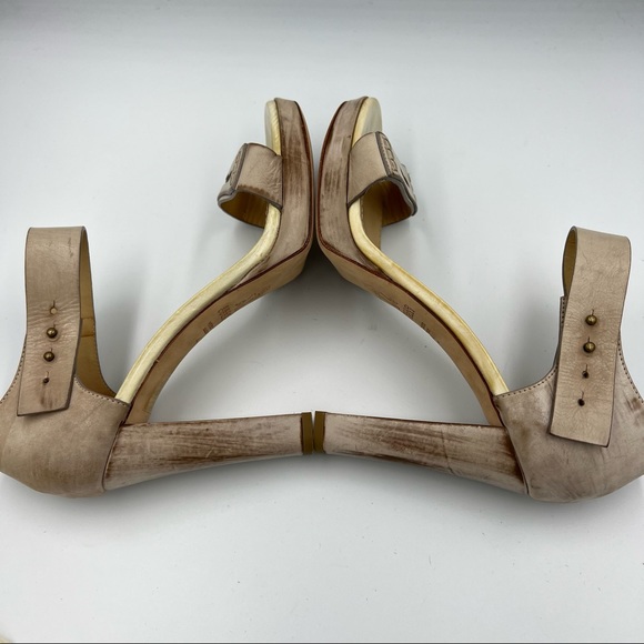 Brunello Cucinelli Distressed  Leather Penny Heels EU40/US10 $1370 Used Once! - Picture 7 of 11